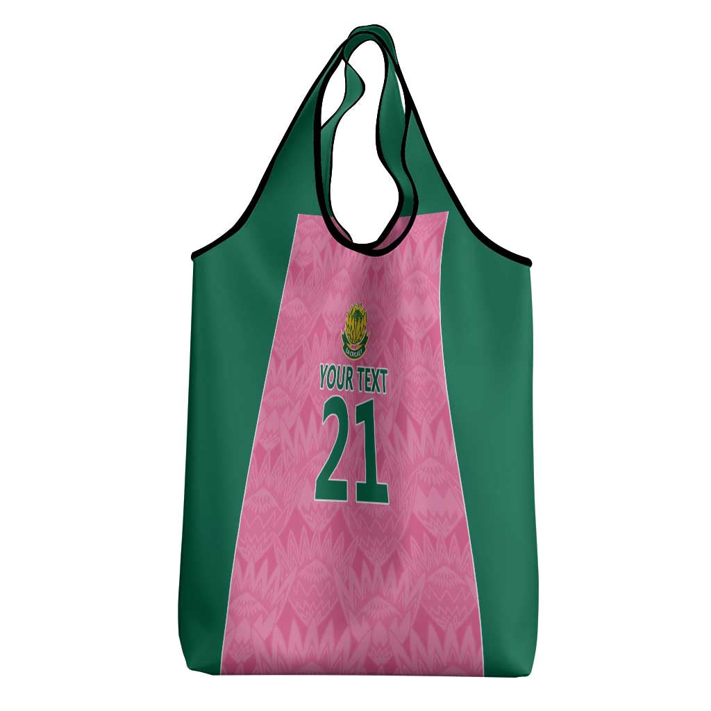 Pink South Africa Cricket Custom Grocery Bag Proteas Be Way Pink