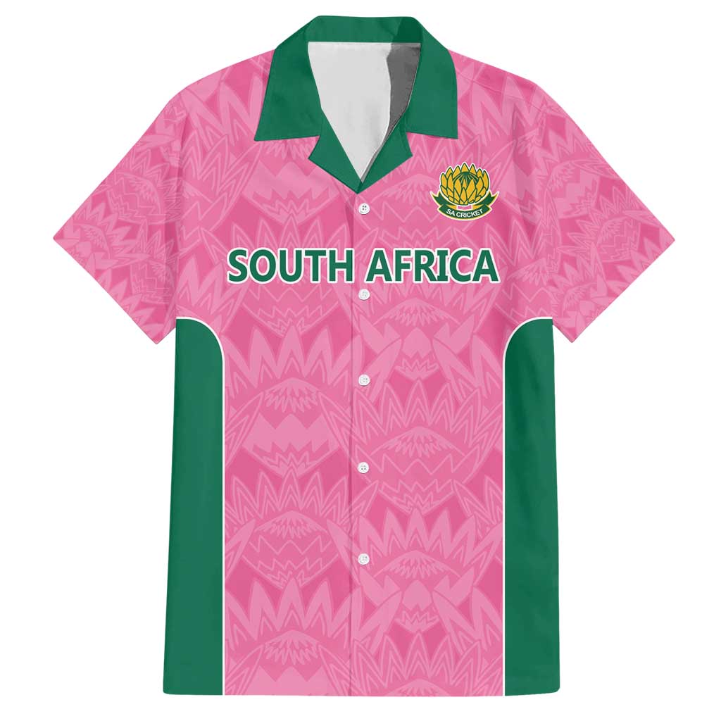 Pink South Africa Cricket Custom Hawaiian Shirt Proteas Be Way Pink