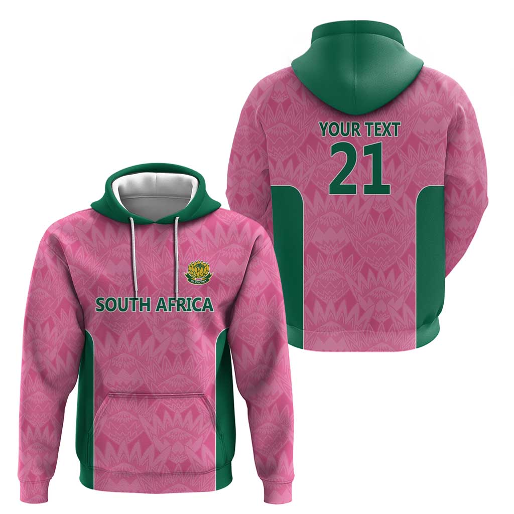 Pink South Africa Cricket Custom Hoodie Proteas Be Way Pink