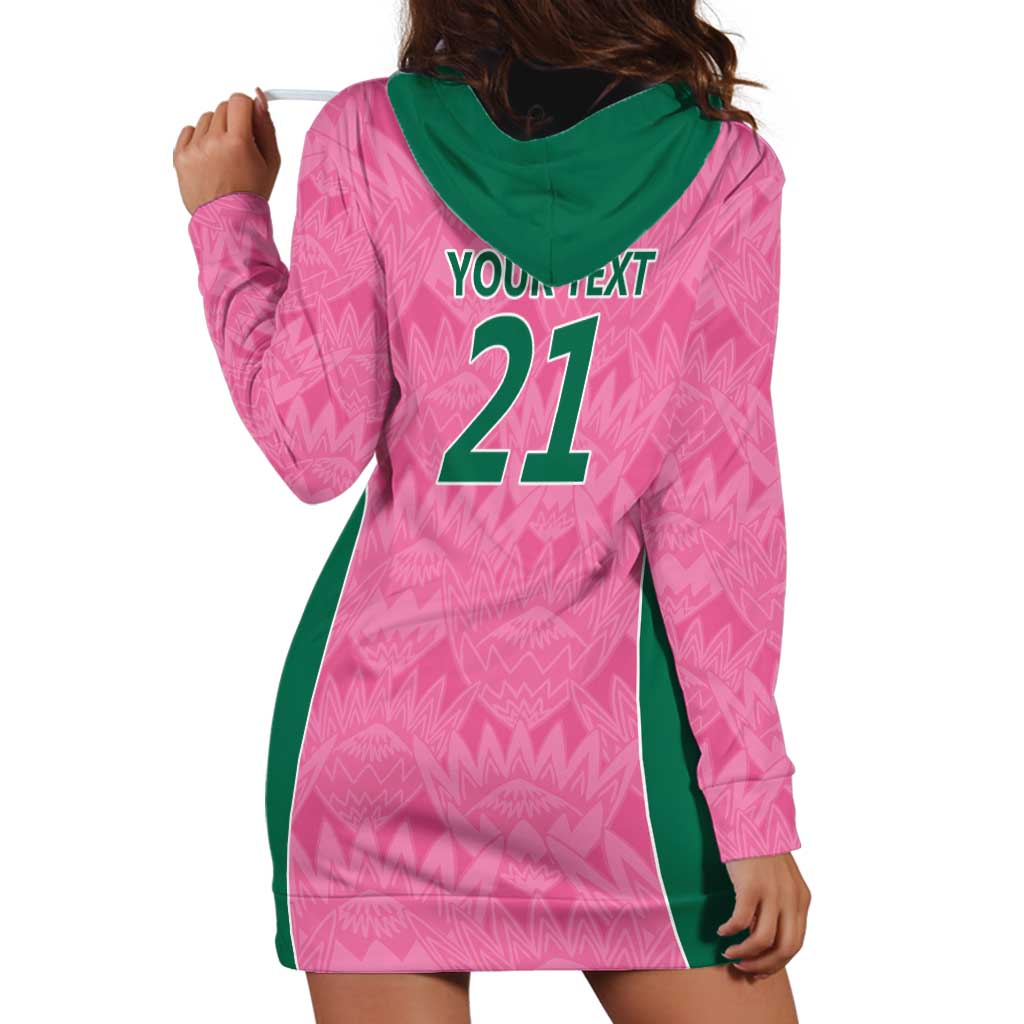 Pink South Africa Cricket Custom Hoodie Dress Proteas Be Way Pink