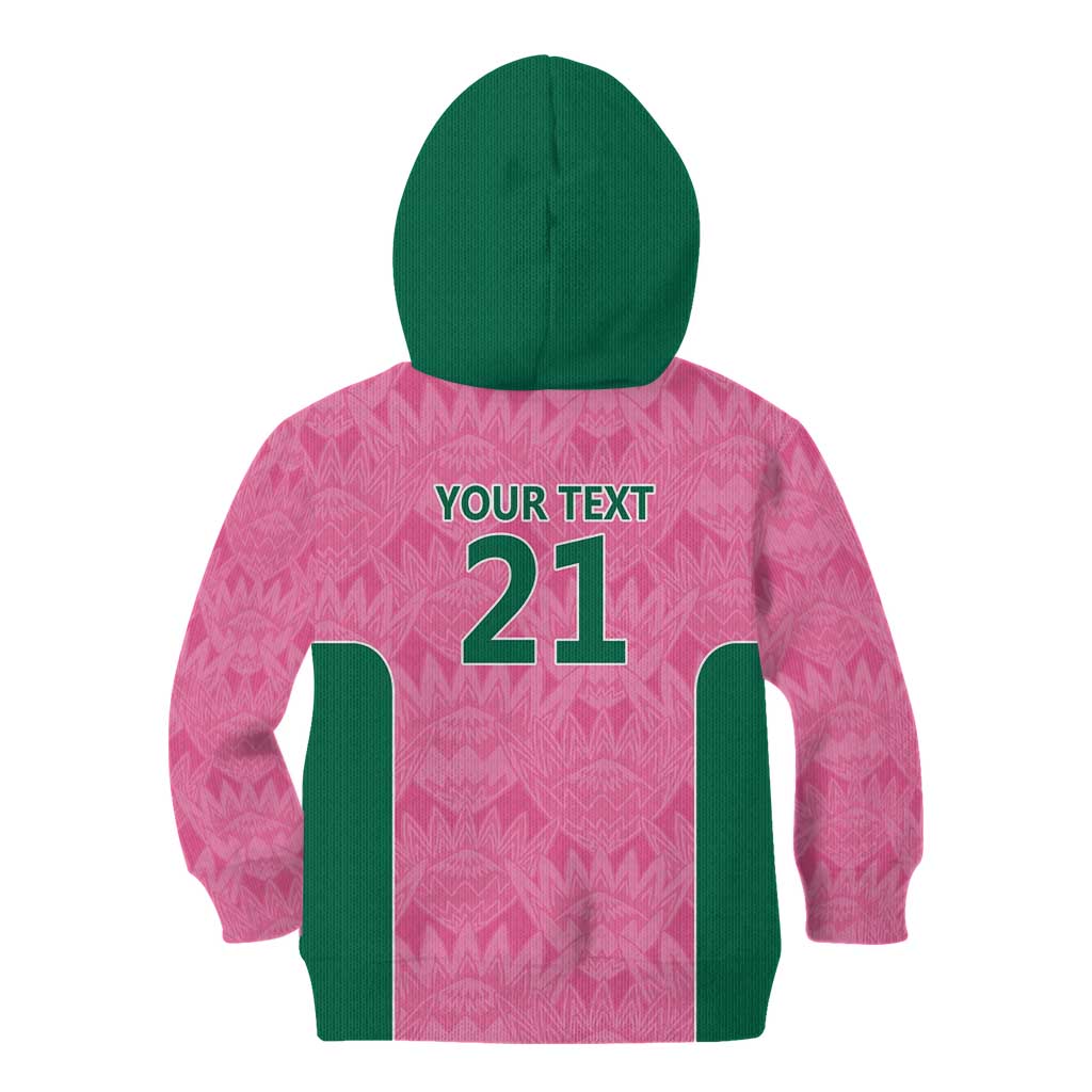 Pink South Africa Cricket Custom Kid Hoodie Proteas Be Way Pink