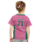 Pink South Africa Cricket Custom Kid T Shirt Proteas Be Way Pink