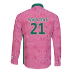 Pink South Africa Cricket Custom Long Sleeve Button Shirt Proteas Be Way Pink