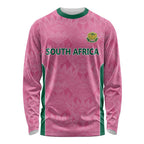Pink South Africa Cricket Custom Long Sleeve Shirt Proteas Be Way Pink
