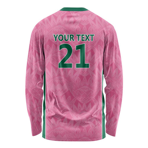 Pink South Africa Cricket Custom Long Sleeve Shirt Proteas Be Way Pink