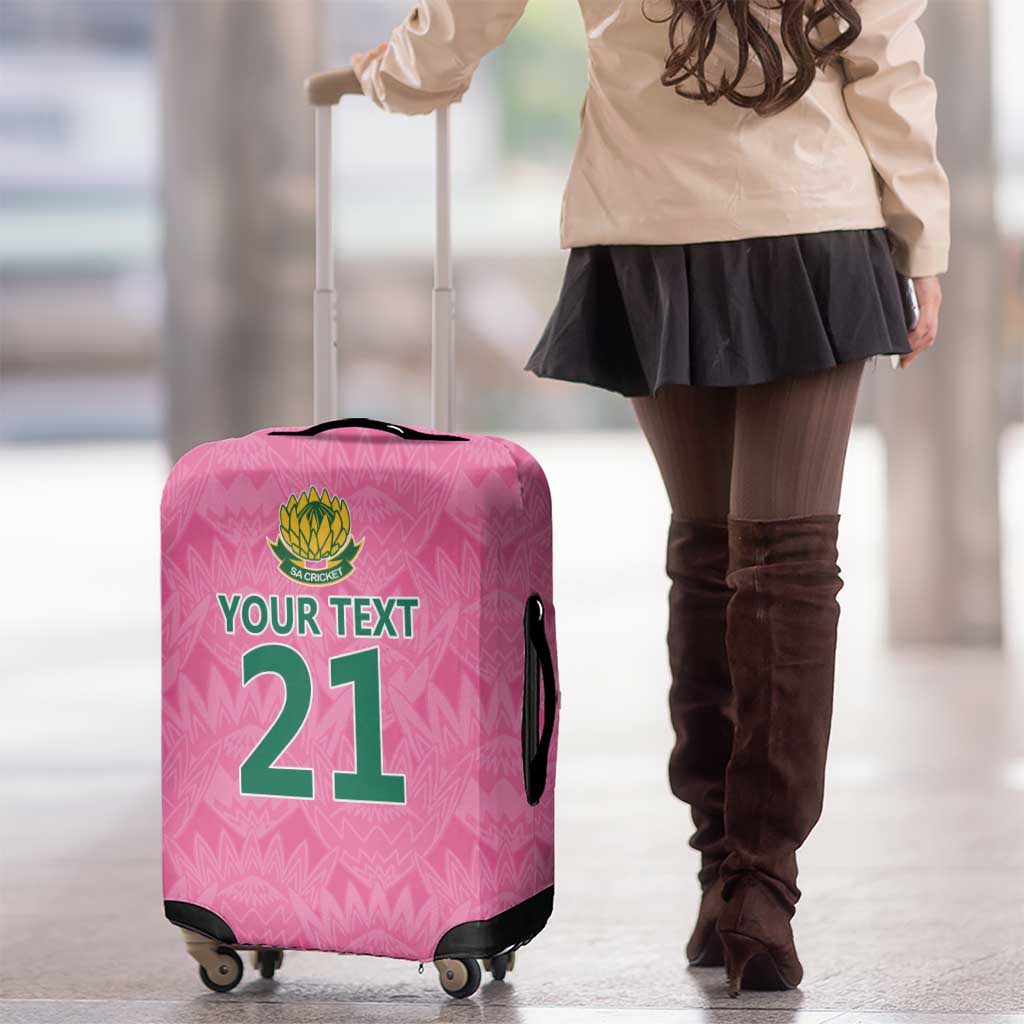Pink South Africa Cricket Custom Luggage Cover Proteas Be Way Pink