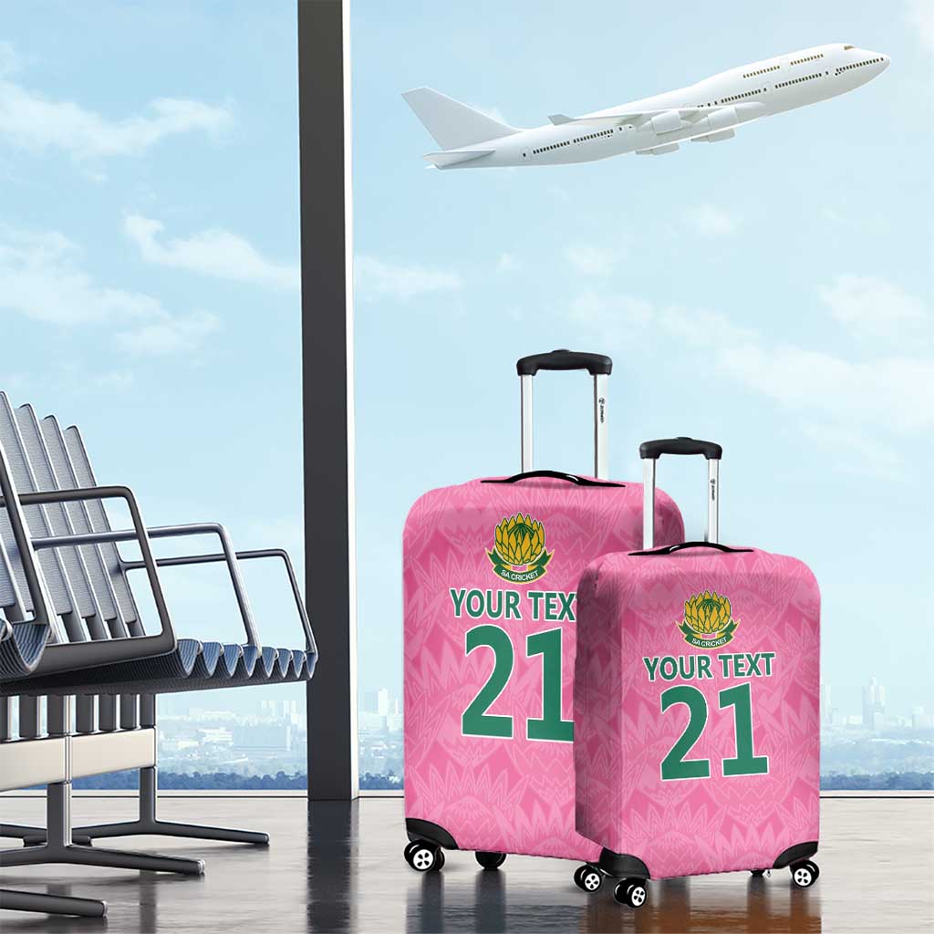 Pink South Africa Cricket Custom Luggage Cover Proteas Be Way Pink