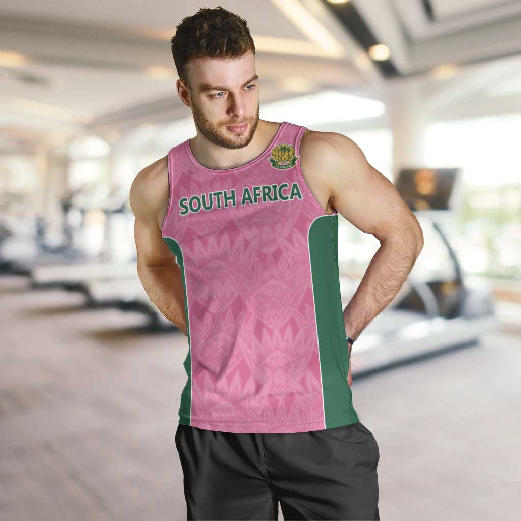Pink South Africa Cricket Custom Men Tank Top Proteas Be Way Pink
