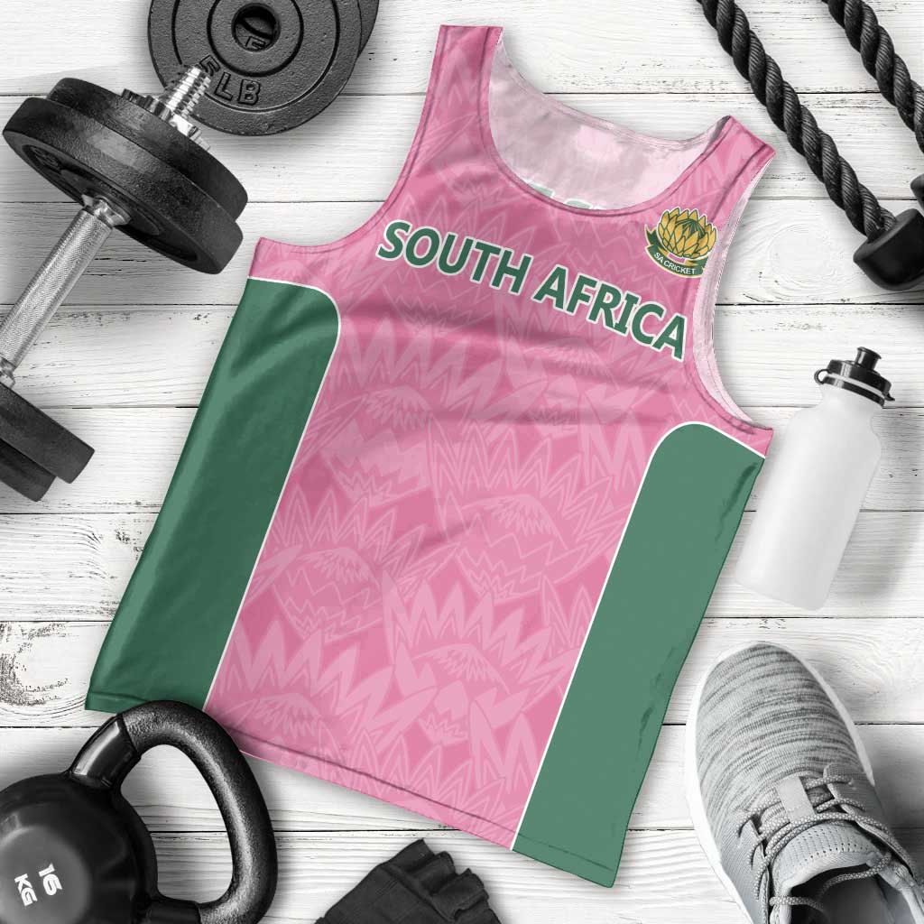Pink South Africa Cricket Custom Men Tank Top Proteas Be Way Pink