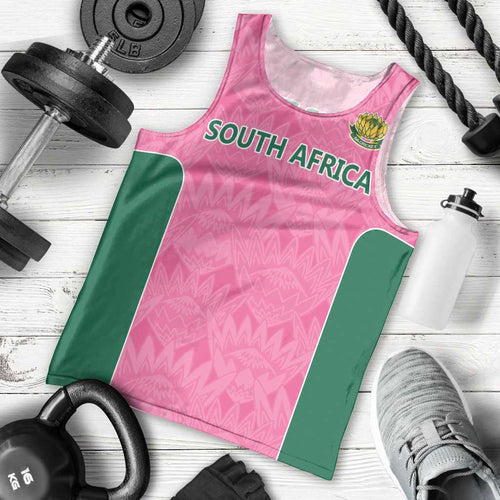 Pink South Africa Cricket Custom Men Tank Top Proteas Be Way Pink