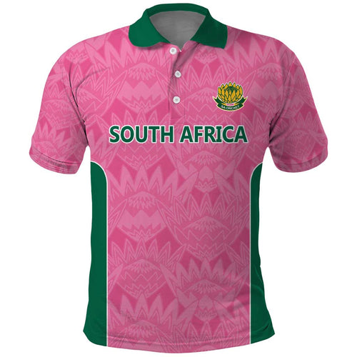 Pink South Africa Cricket Custom Polo Shirt Proteas Be Way Pink