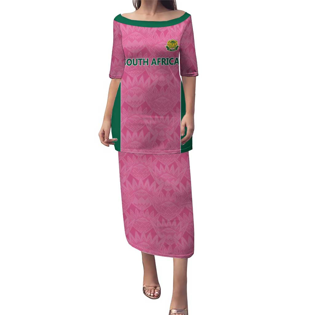 Pink South Africa Cricket Custom Puletasi Proteas Be Way Pink