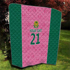 Pink South Africa Cricket Custom Quilt Proteas Be Way Pink