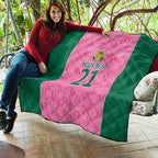 Pink South Africa Cricket Custom Quilt Proteas Be Way Pink