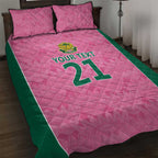 Pink South Africa Cricket Custom Quilt Bed Set Proteas Be Way Pink