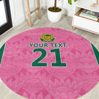 Pink South Africa Cricket Custom Round Carpet Proteas Be Way Pink