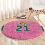 Pink South Africa Cricket Custom Round Carpet Proteas Be Way Pink