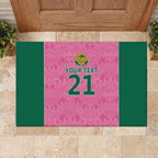 Pink South Africa Cricket Custom Rubber Doormat Proteas Be Way Pink