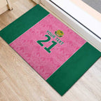 Pink South Africa Cricket Custom Rubber Doormat Proteas Be Way Pink