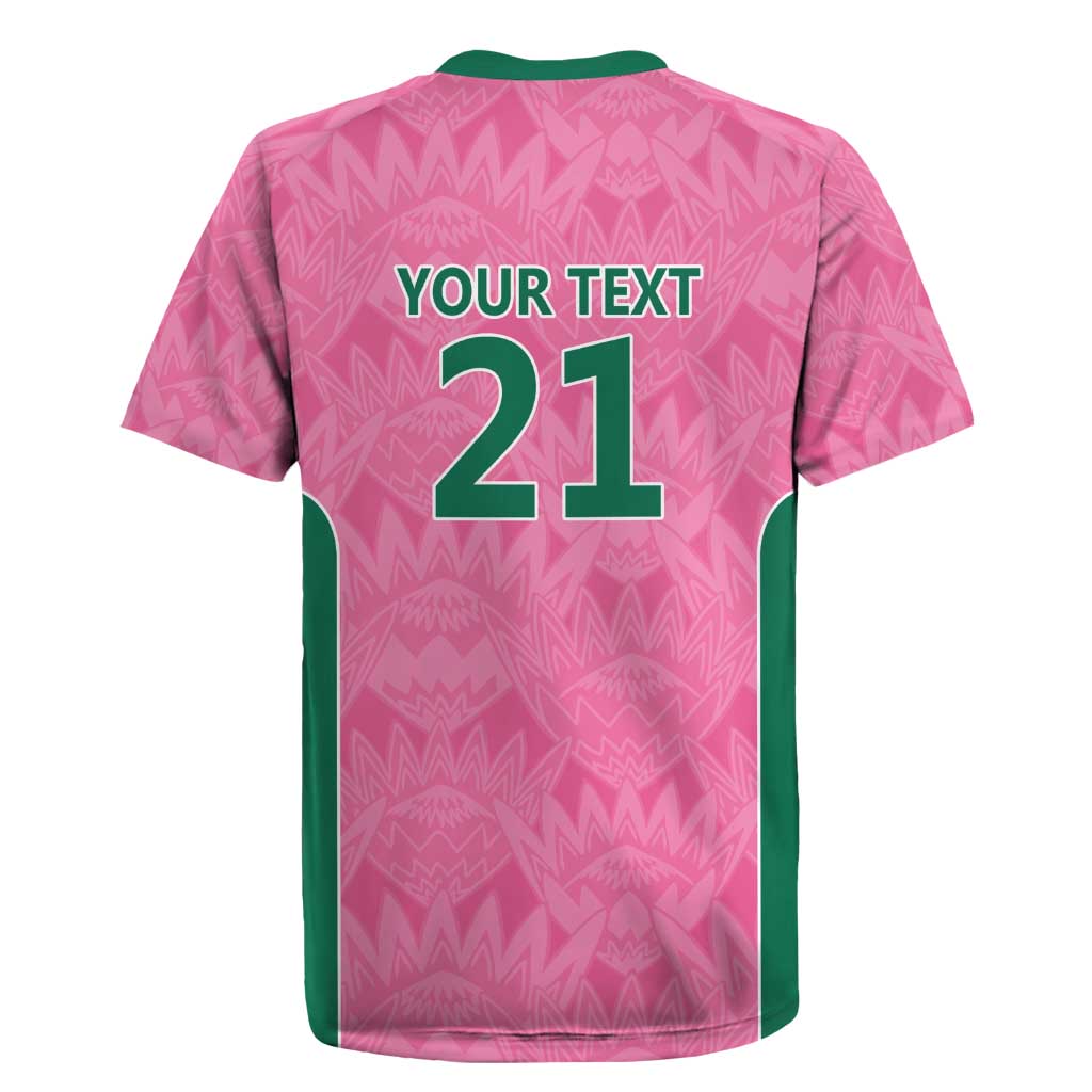 Pink South Africa Cricket Custom Rugby Jersey Proteas Be Way Pink