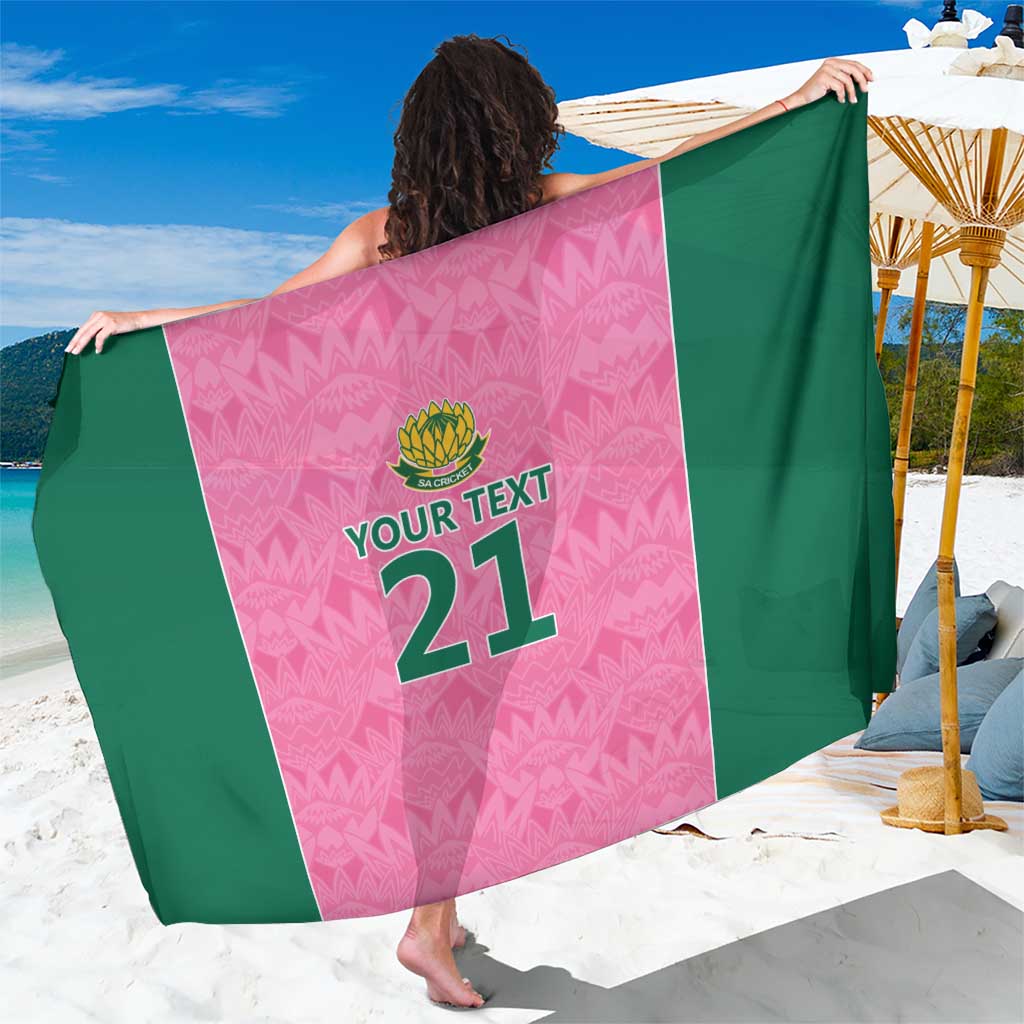 Pink South Africa Cricket Custom Sarong Proteas Be Way Pink
