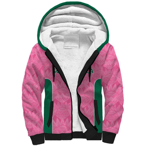 Pink South Africa Cricket Custom Sherpa Hoodie Proteas Be Way Pink