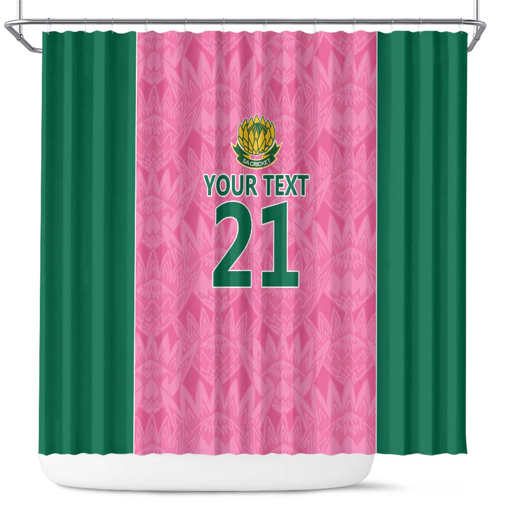 Pink South Africa Cricket Custom Shower Curtain Proteas Be Way Pink