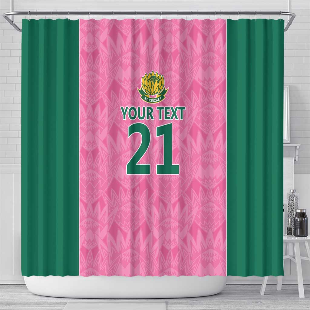 Pink South Africa Cricket Custom Shower Curtain Proteas Be Way Pink
