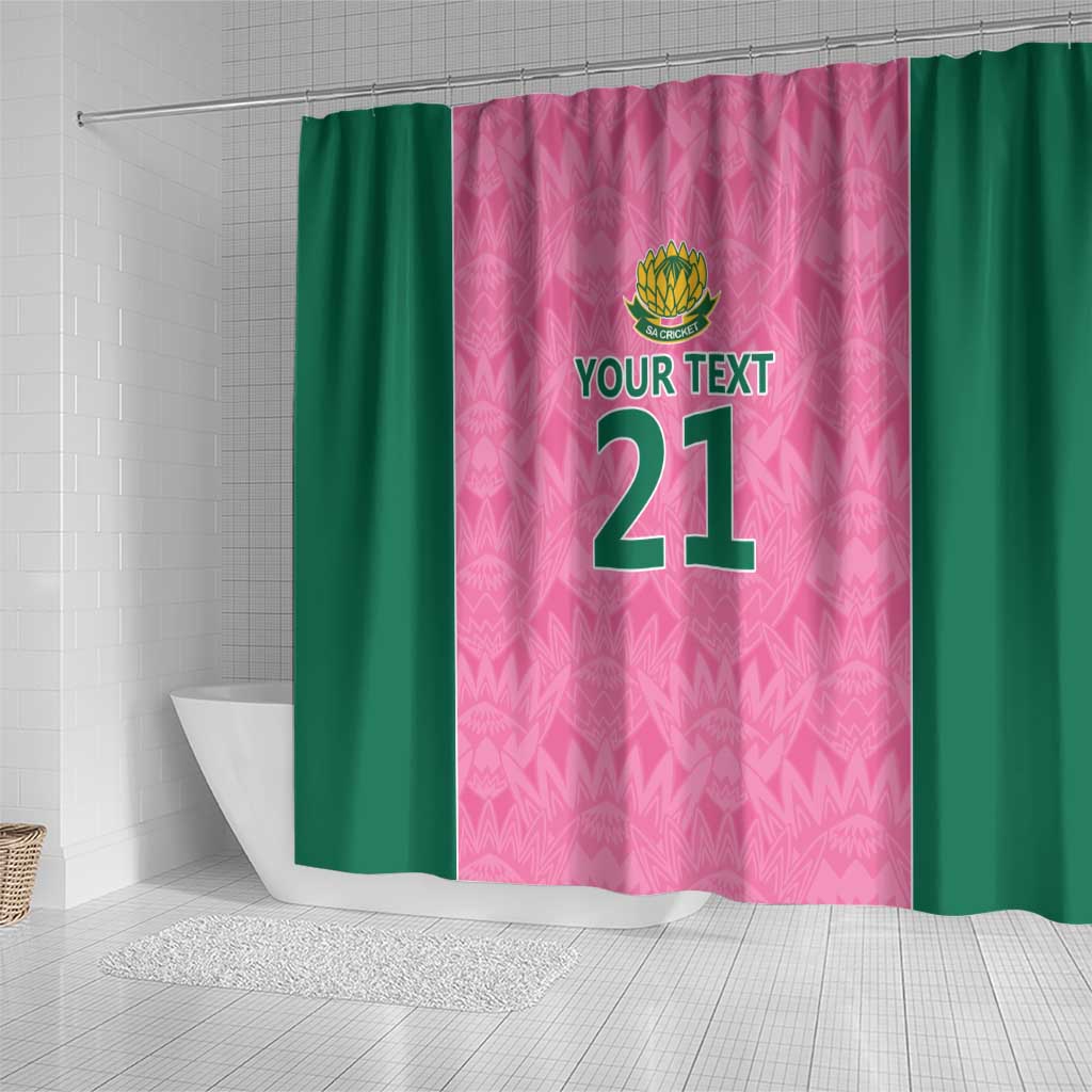 Pink South Africa Cricket Custom Shower Curtain Proteas Be Way Pink