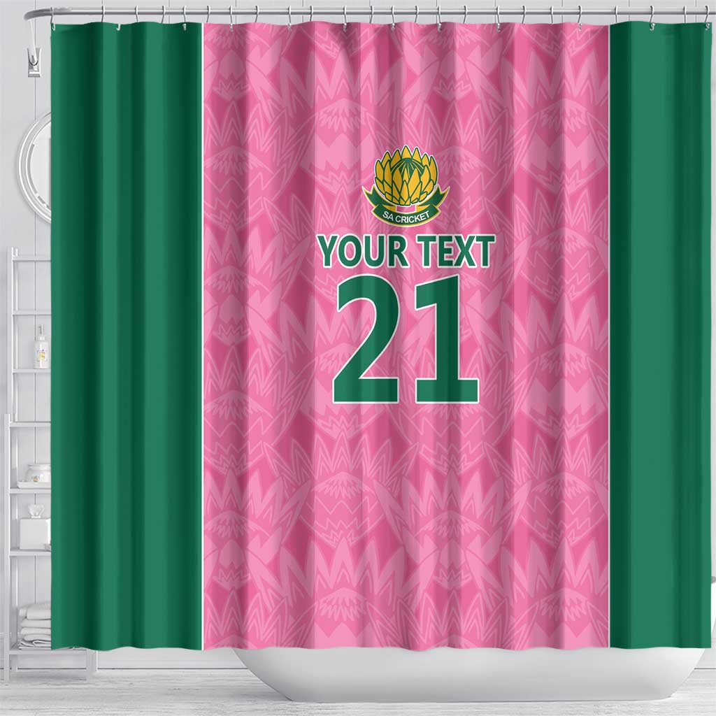 Pink South Africa Cricket Custom Shower Curtain Proteas Be Way Pink