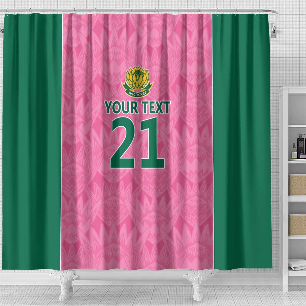 Pink South Africa Cricket Custom Shower Curtain Proteas Be Way Pink