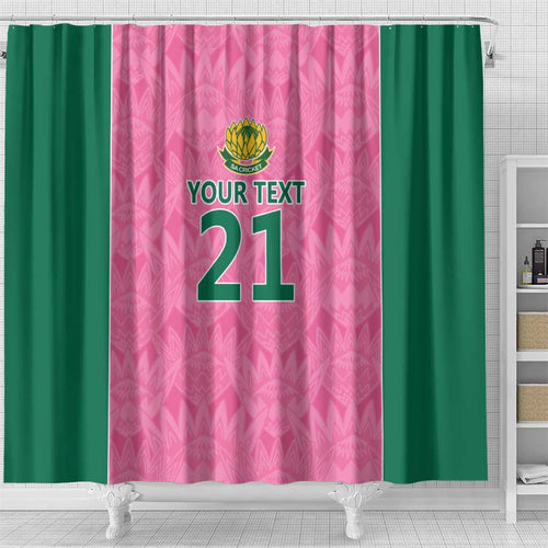 Pink South Africa Cricket Custom Shower Curtain Proteas Be Way Pink