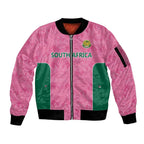 Pink South Africa Cricket Custom Sleeve Zip Bomber Jacket Proteas Be Way Pink