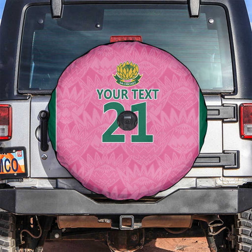 Pink South Africa Cricket Custom Spare Tire Cover Proteas Be Way Pink