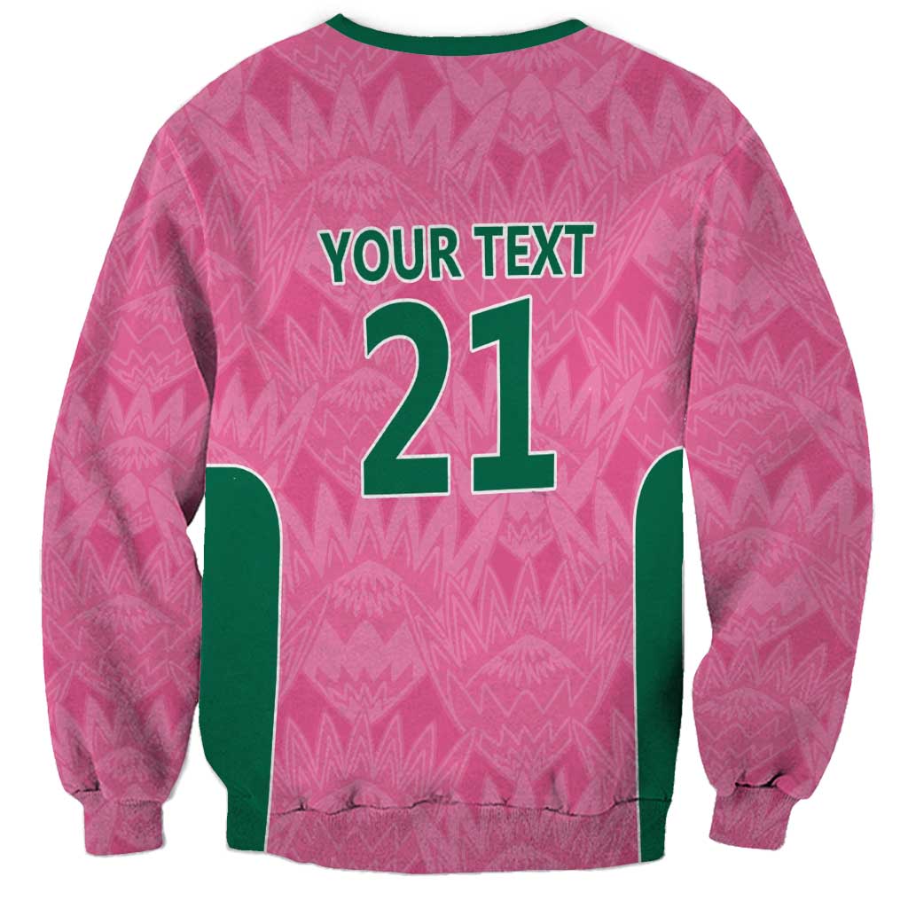 Pink South Africa Cricket Custom Sweatshirt Proteas Be Way Pink