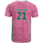 Pink South Africa Cricket Custom T Shirt Proteas Be Way Pink