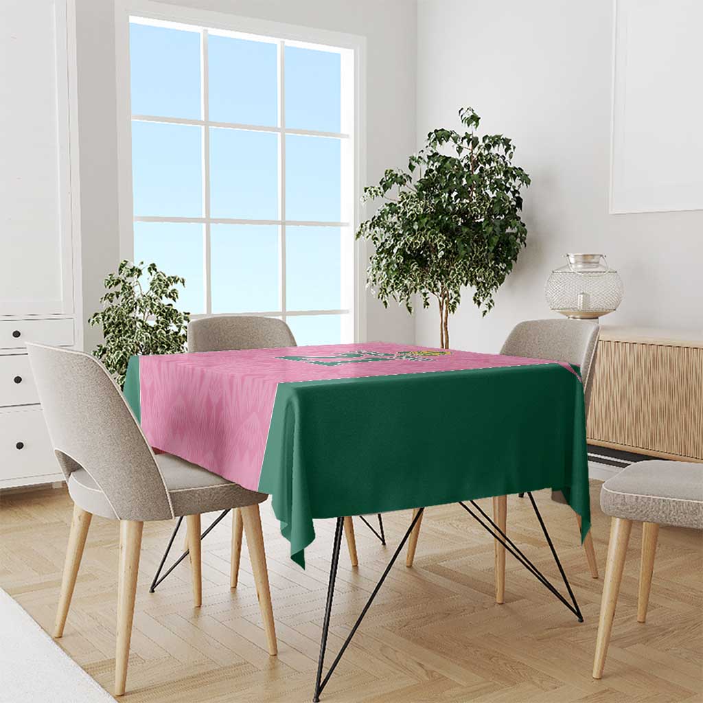 Pink South Africa Cricket Custom Tablecloth Proteas Be Way Pink