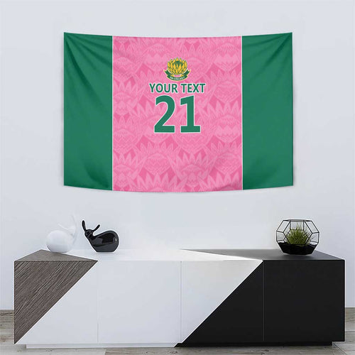 Pink South Africa Cricket Custom Tapestry Proteas Be Way Pink
