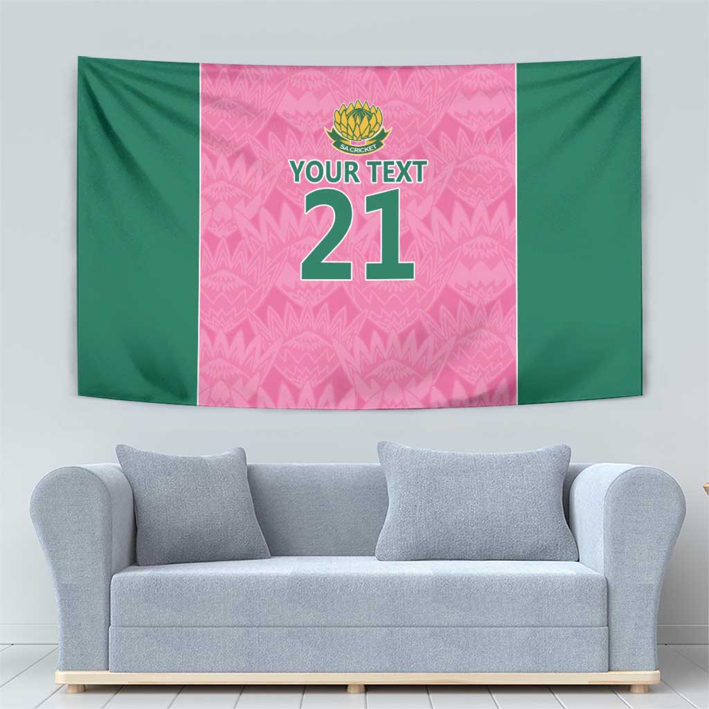 Pink South Africa Cricket Custom Tapestry Proteas Be Way Pink