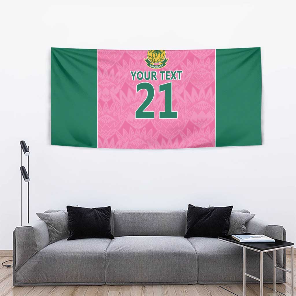 Pink South Africa Cricket Custom Tapestry Proteas Be Way Pink