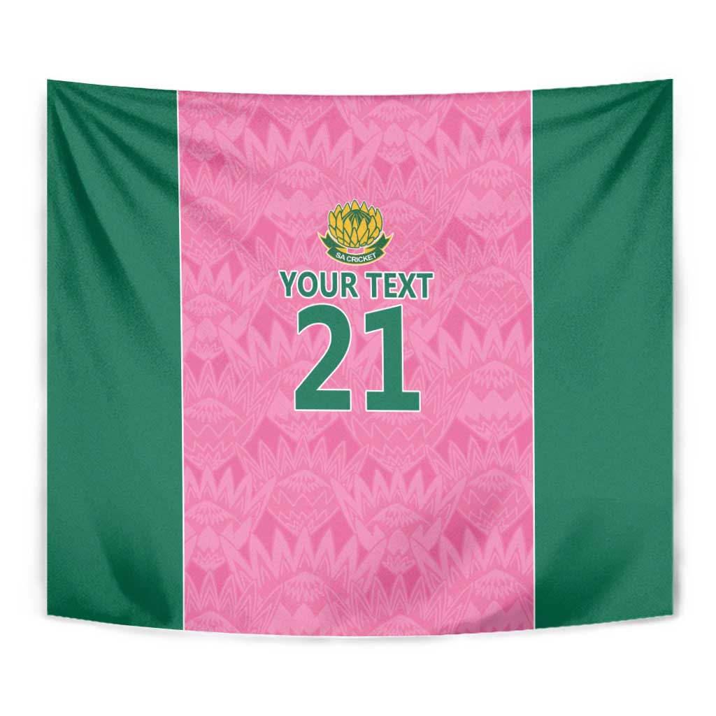 Pink South Africa Cricket Custom Tapestry Proteas Be Way Pink