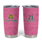 Pink South Africa Cricket Custom Tumbler Cup Proteas Be Way Pink