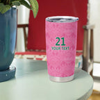 Pink South Africa Cricket Custom Tumbler Cup Proteas Be Way Pink