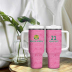 Pink South Africa Cricket Custom Tumbler With Handle Proteas Be Way Pink