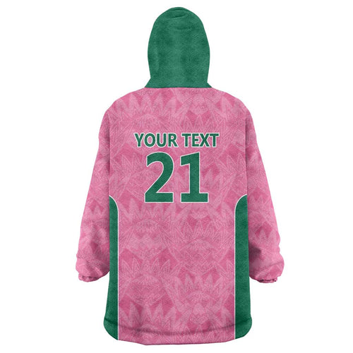 Pink South Africa Cricket Custom Wearable Blanket Hoodie Proteas Be Way Pink