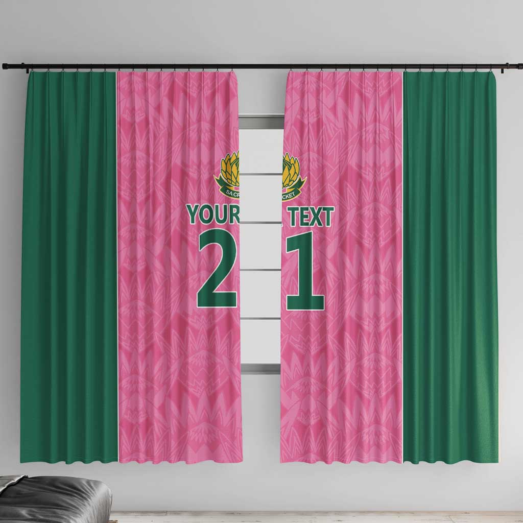 Pink South Africa Cricket Custom Window Curtain Proteas Be Way Pink
