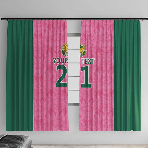 Pink South Africa Cricket Custom Window Curtain Proteas Be Way Pink