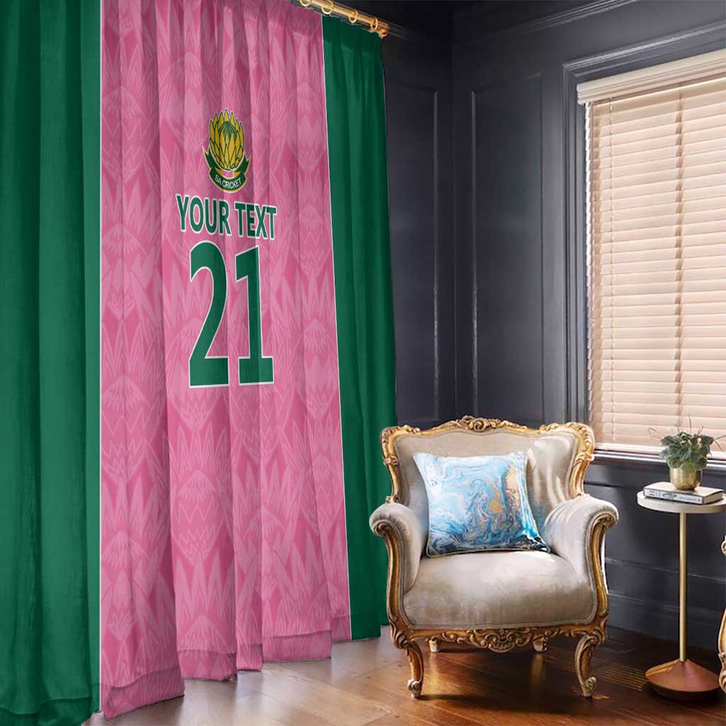 Pink South Africa Cricket Custom Window Curtain Proteas Be Way Pink