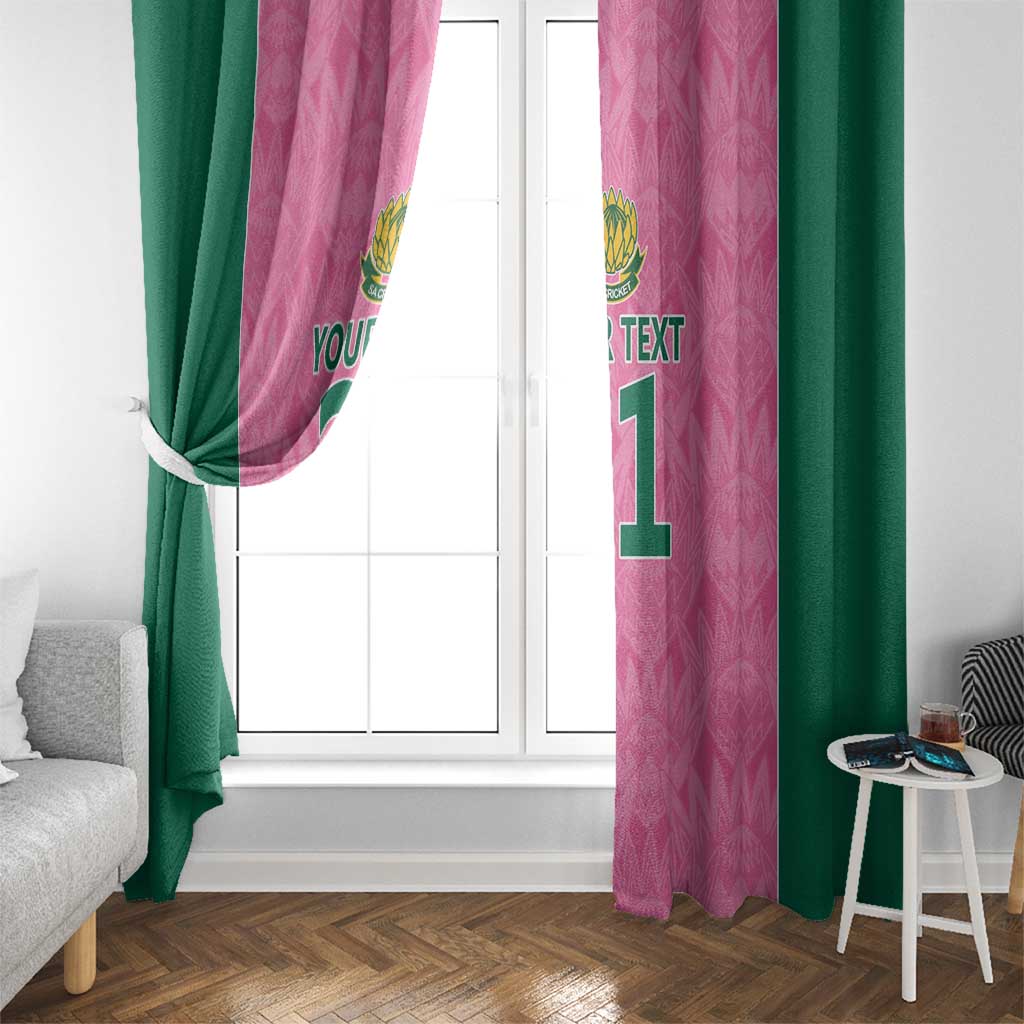 Pink South Africa Cricket Custom Window Curtain Proteas Be Way Pink
