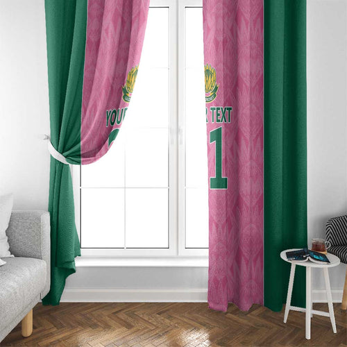 Pink South Africa Cricket Custom Window Curtain Proteas Be Way Pink